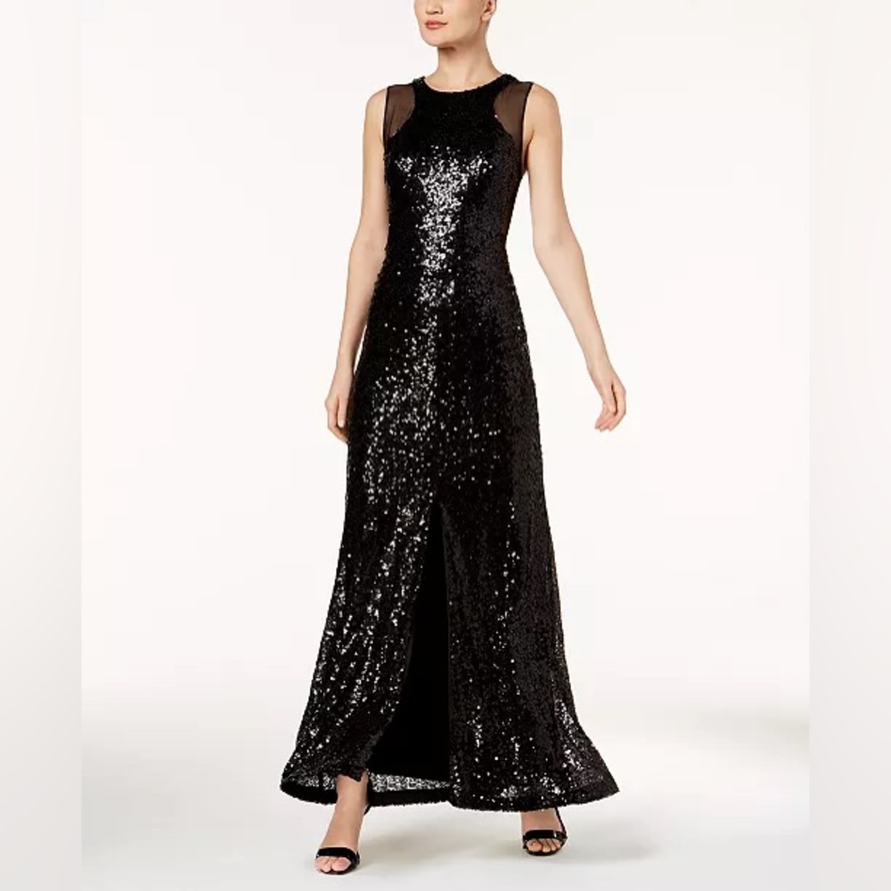 Sequin Calvin Klein floor length gown